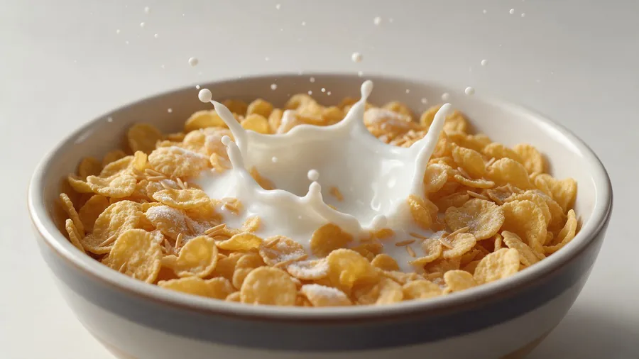 Cereal matinal com leite